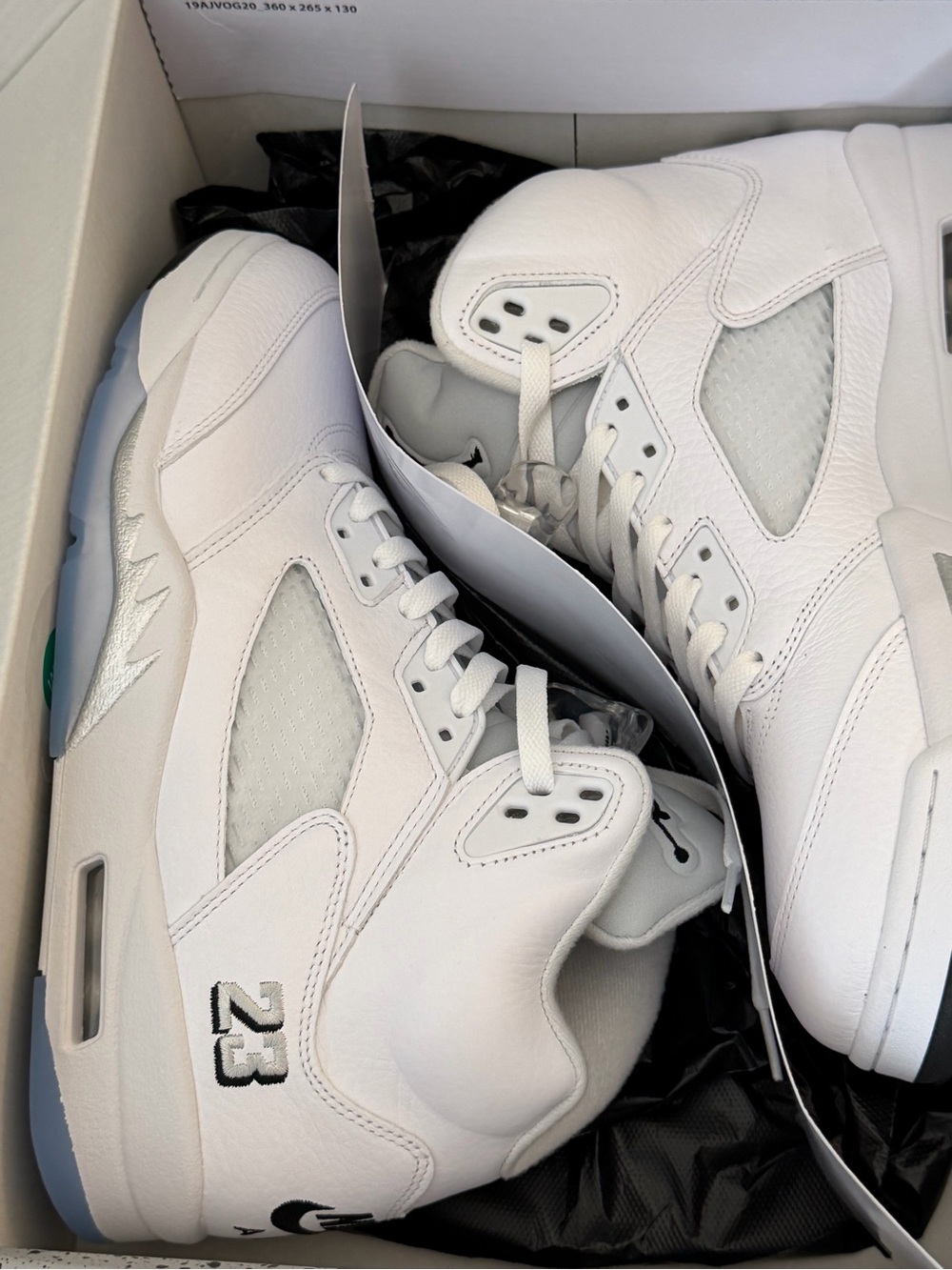 Nike Men’s Air Jordan 5 Retro OG White Metallic Silver NEW w/box size 11